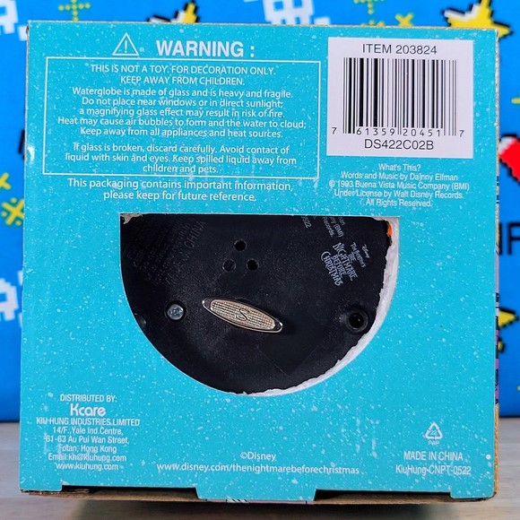 Disney Nightmare Before Christmas Jack Skellington Musical SnoMotion WaterGlobe - Picture 7 of 12